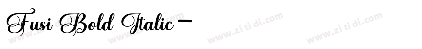 Fusi Bold Italic字体转换